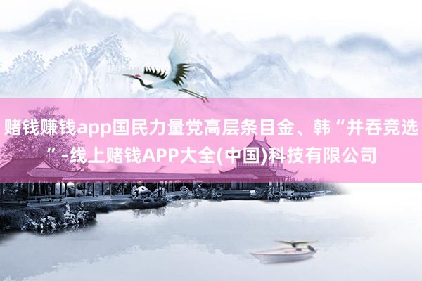 赌钱赚钱app国民力量党高层条目金、韩“并吞竞选”-线上赌钱