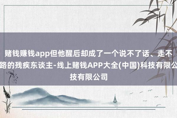 赌钱赚钱app但他醒后却成了一个说不了话、走不了路的残疾东谈